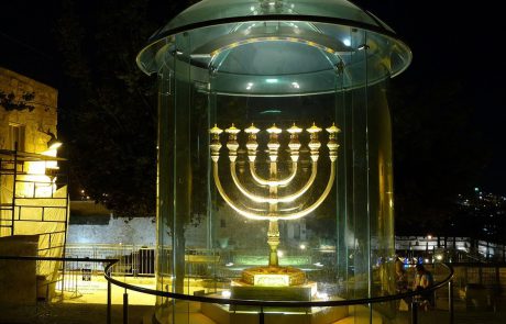 A Replica of the Temple’s Menorah in the Old City of Jerusalem